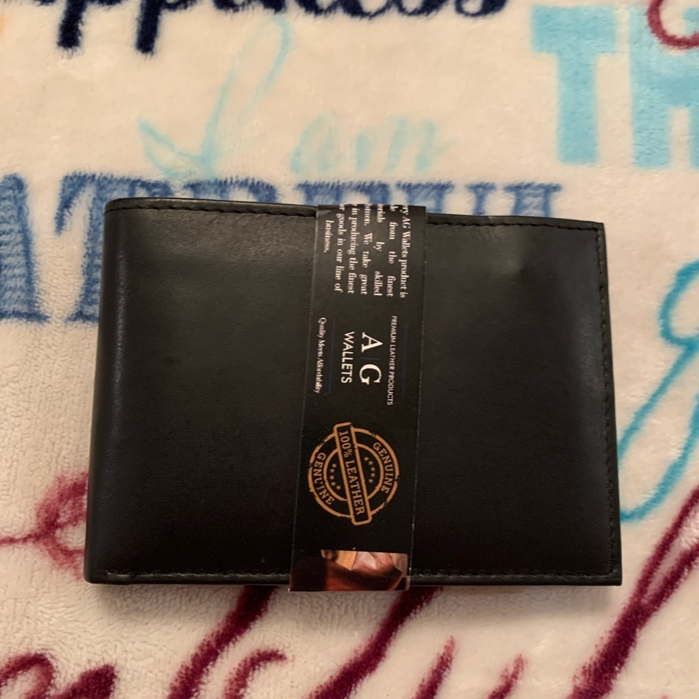 AG Wallet 100% Genuine Leather Wallet Black
